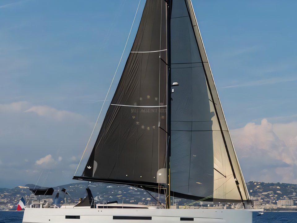 Exterior overview of Dufour 63 Exclusive sail boat for charter from Rogoznica Marina Frapa in the Sibenik sailing area Croatia