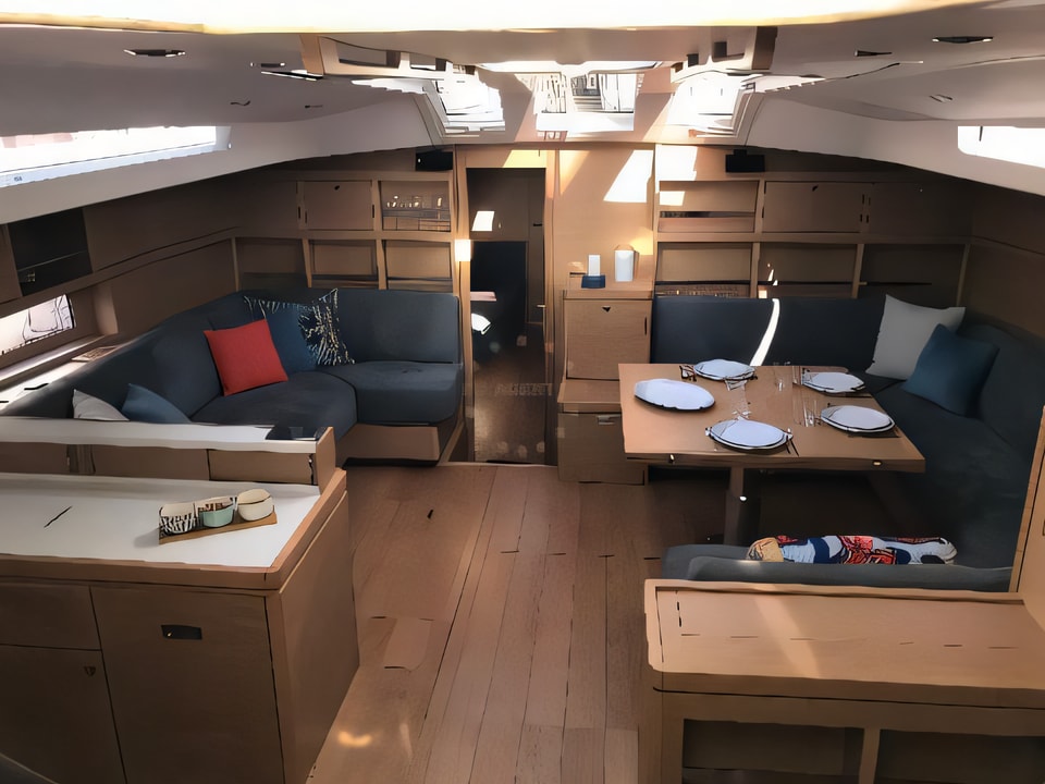 Interior of Dufour 63 Exclusive sail boat with 4 cabins Croatia yacht charter