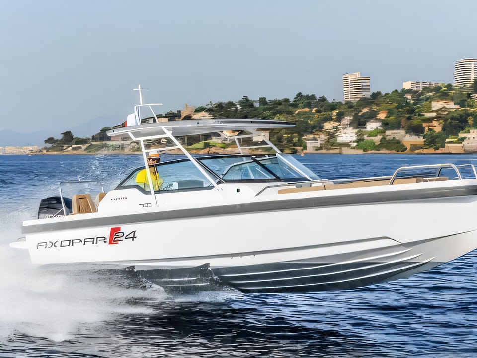 Axopar 24 TT motor boat for charter from Seget Donji / Marina Baotic Split sailing area Croatia