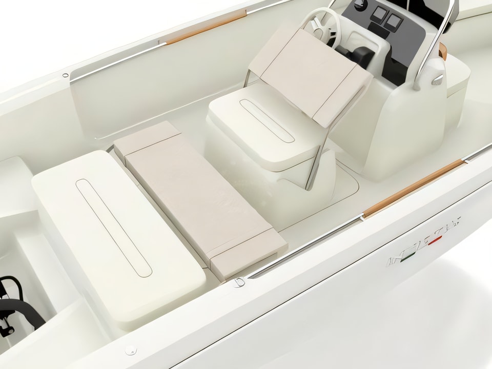 Interior of Invictus 190FX motor boat with 0 cabins Croatia yacht charter