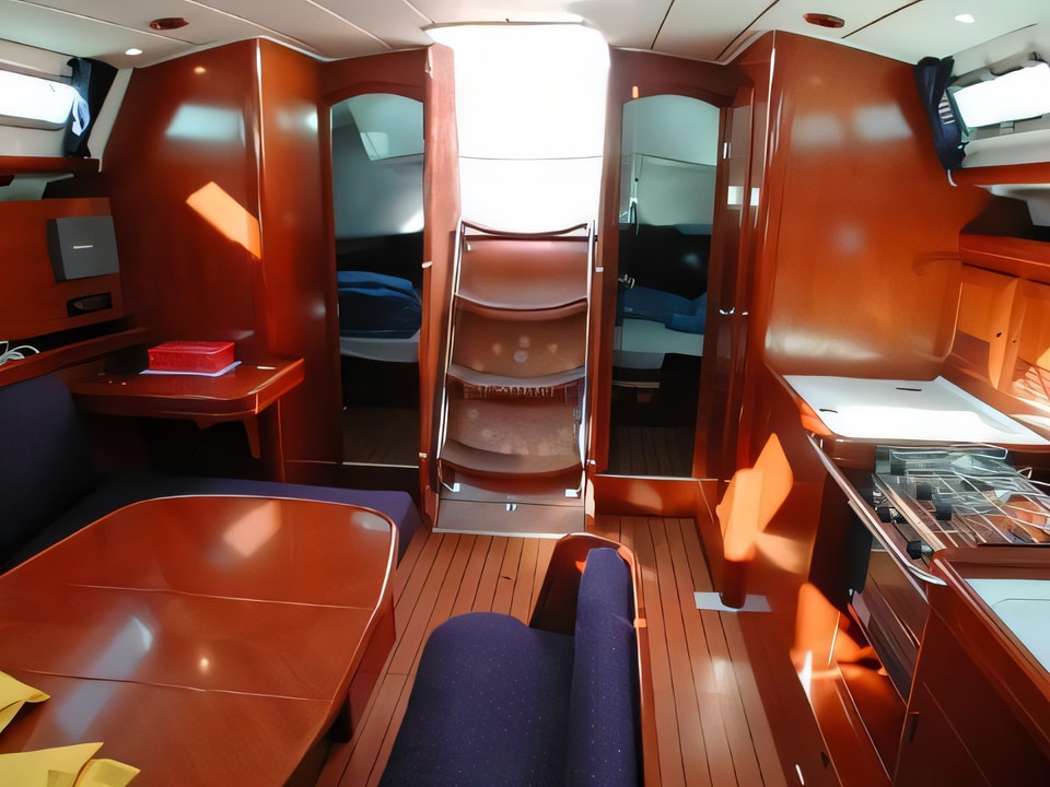 Interior of Oceanis 423 CE13 sail boat with 4 cabins Croatia yacht charter
