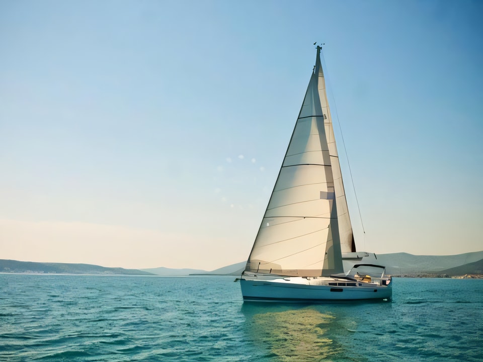 Exterior overview of Sun Odyssey 49i sail boat for charter from Vodice ACI Marina in the Sibenik sailing area Croatia