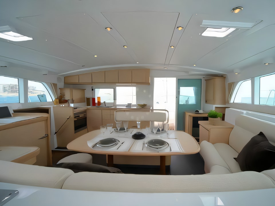 Interior of Lagoon 440 catamaran with 6 cabins Croatia yacht charter