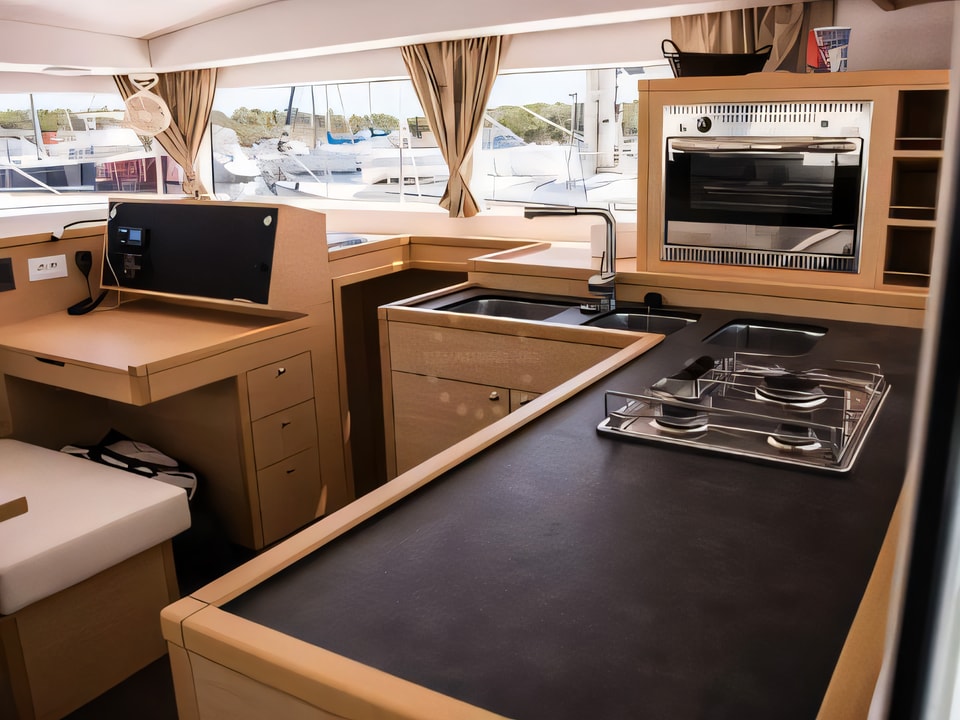 Interior of Lagoon 400 S2 catamaran with 6 cabins Croatia yacht charter