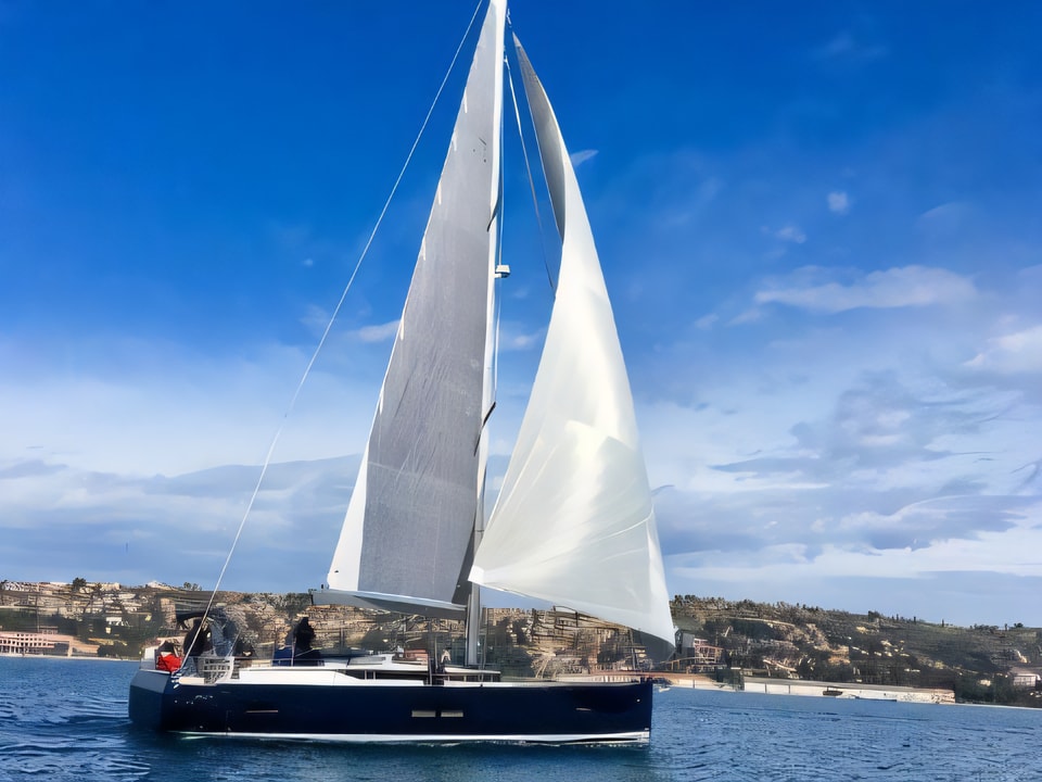 Exterior overview of Bavaria Cruiser 57 sail boat for charter from Split ACI Marina in the Split sailing area Croatia