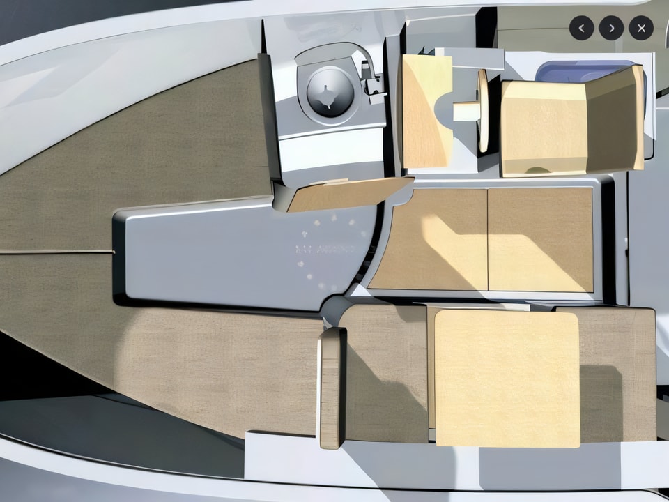 Leidi 660 yacht layout 1 cabins Croatia charter