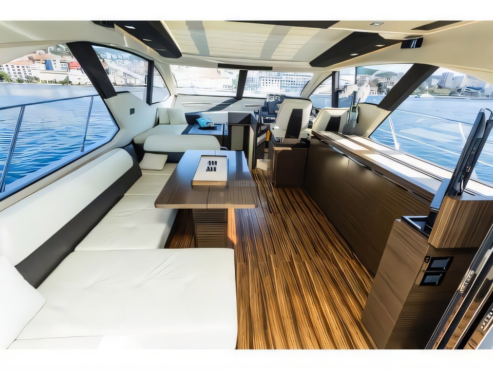 Interior of Azimut 55 S motoryacht with 4 cabins Croatia yacht charter