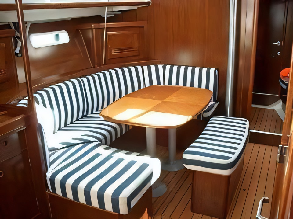Interior of Oceanis 393 C sail boat with 3 cabins Croatia yacht charter