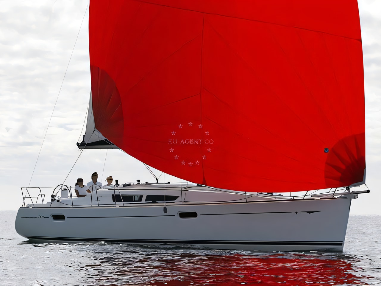 Exterior overview of Sun Odyssey 39i sail boat for charter from Zadar Marina in the Kornati sailing area Croatia