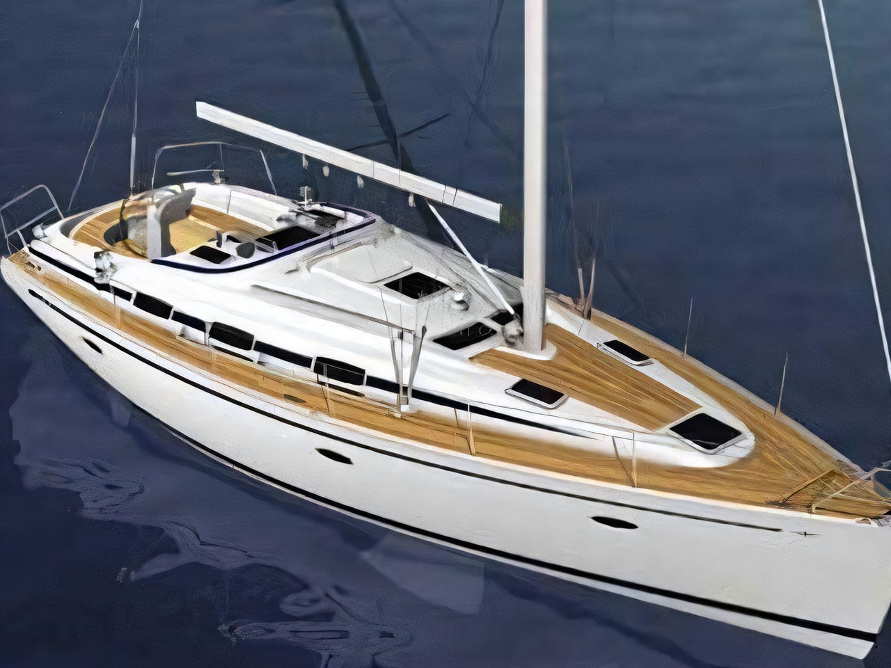 Exterior overview of Bavaria 39 Cruiser sail boat for charter from Seget Donji Marina Baotic in the Split sailing area Croatia