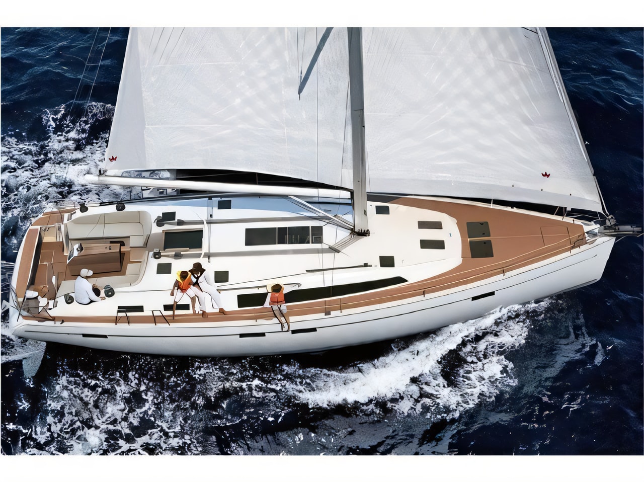 Exterior overview of Bavaria Cruiser 51 sail boat for charter from Seget Donji Marina Baotic in the Split sailing area Croatia