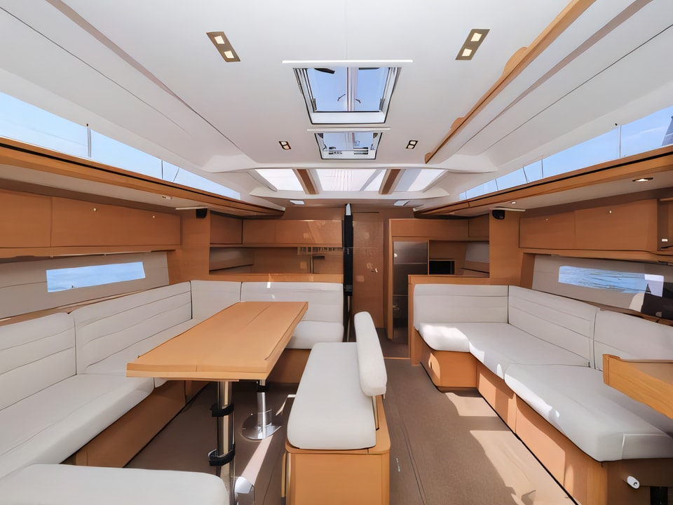 Interior of Dufour 560 sail boat with 6 cabins Croatia yacht charter