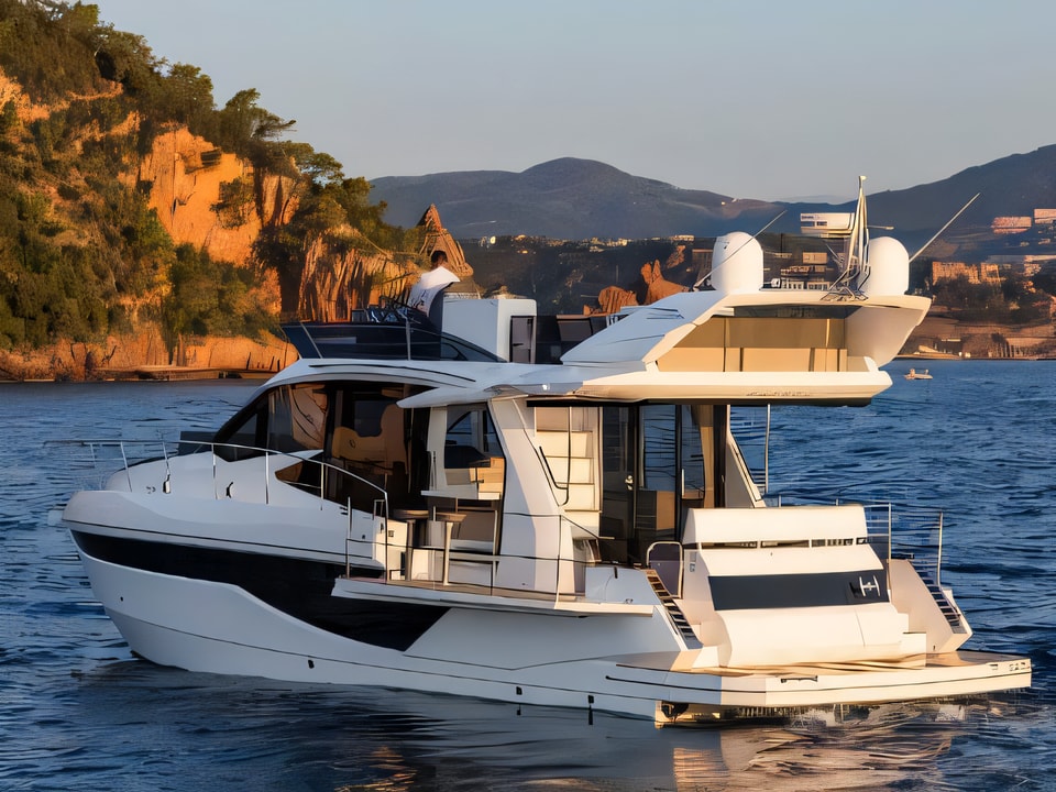Galeon 460 Fly motor yacht for charter from Sibenik / Marina Mandalina Sibenik sailing area Croatia
