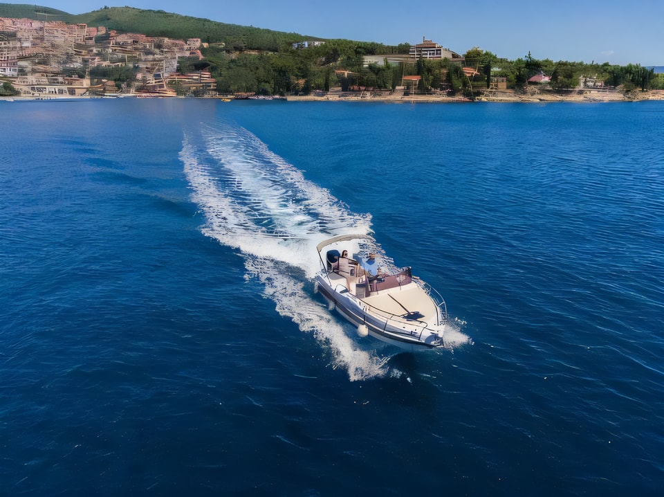 Interior of Bluline 23 Sundeck motor boat with 1 cabins Croatia yacht charter