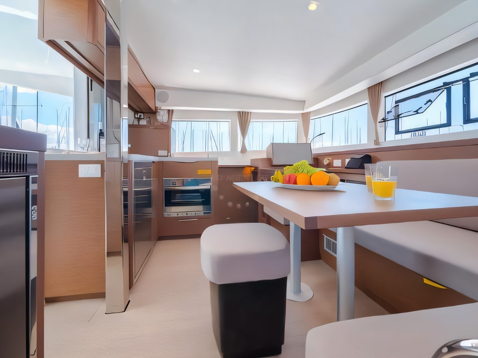 Interior of Lagoon 40 catamaran with 4 cabins Croatia yacht charter