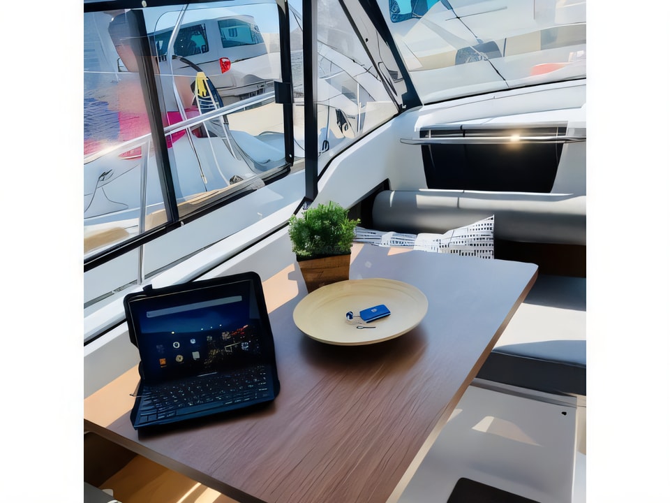 Interior of Jeanneau Merry Fisher 795 motor boat with 1 cabins Croatia yacht charter