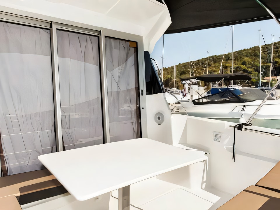 Interior of Merry Fisher 795 motor boat with 1 cabins Croatia yacht charter