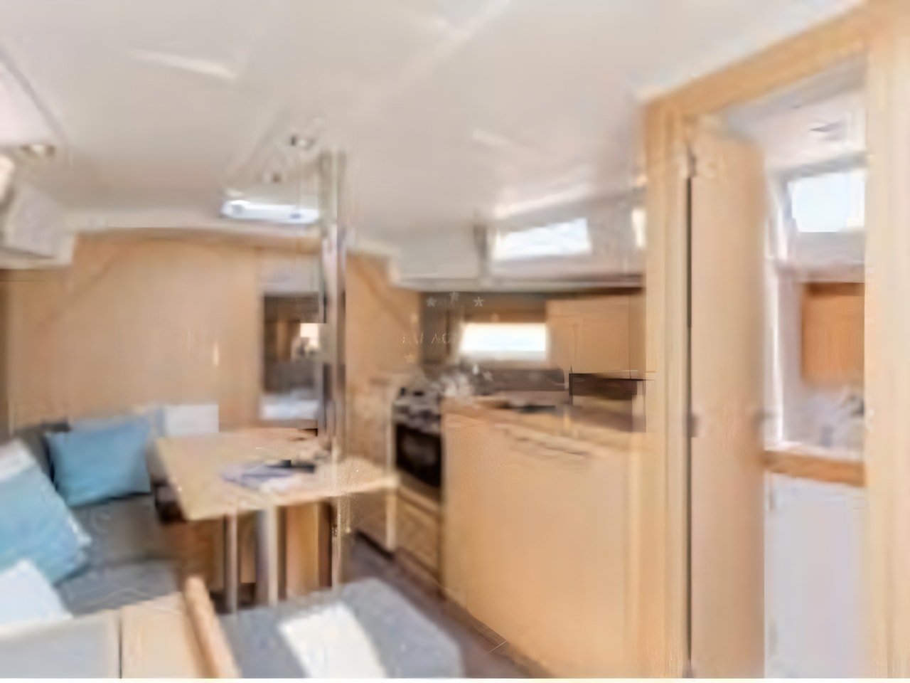 Layout of Oceanis 35 sail boat with 3 cabins Croatia yacht charter