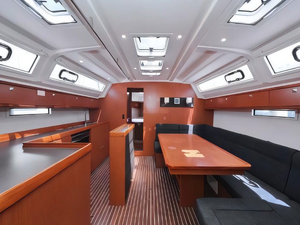 Interior of Bavaria Cruiser 46 sail boat with 4 cabins Croatia yacht charter