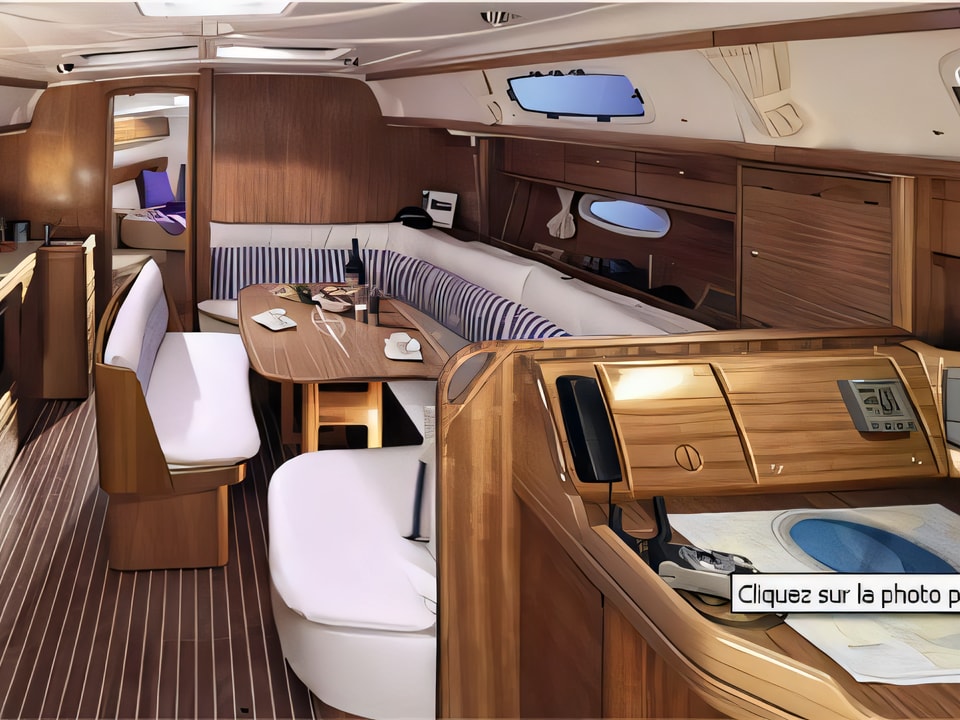 Interior of Bavaria 39 Cruiser sail boat with 3 cabins Croatia yacht charter