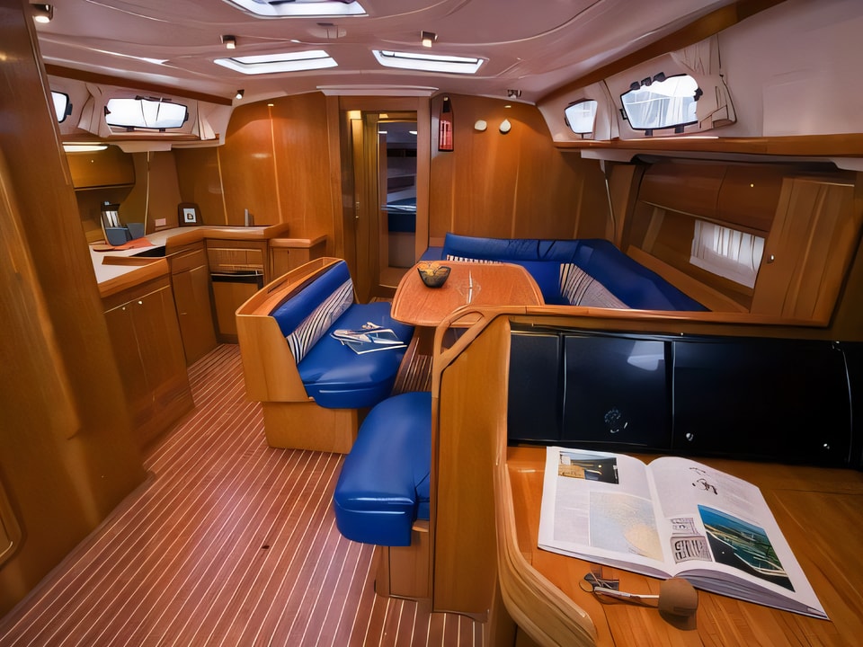 Interior of Bavaria 46 Cruiser sail boat with 4 cabins Croatia yacht charter