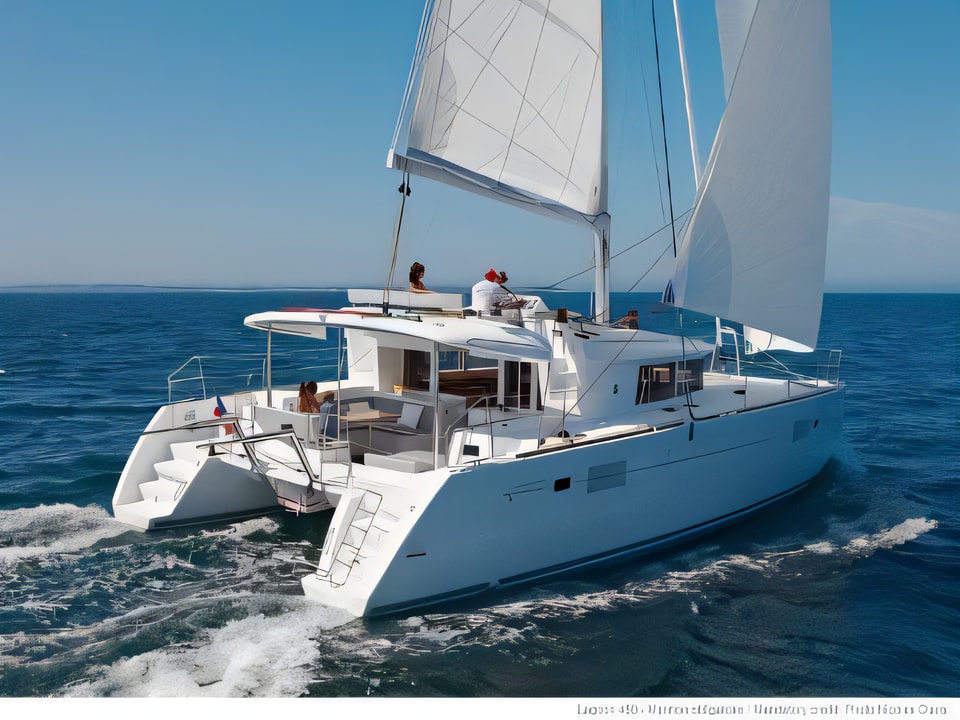 Lagoon 450 Flybridge catamaran for charter from Split / ACI Marina Split Split sailing area Croatia