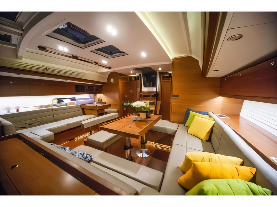 Interior of Dufour 56 Exclusive sail boat with 5 cabins Croatia yacht charter