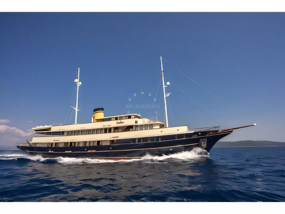 Exterior overview of Casablanca motoryacht for charter from Split ACI Marina in the Split sailing area Croatia