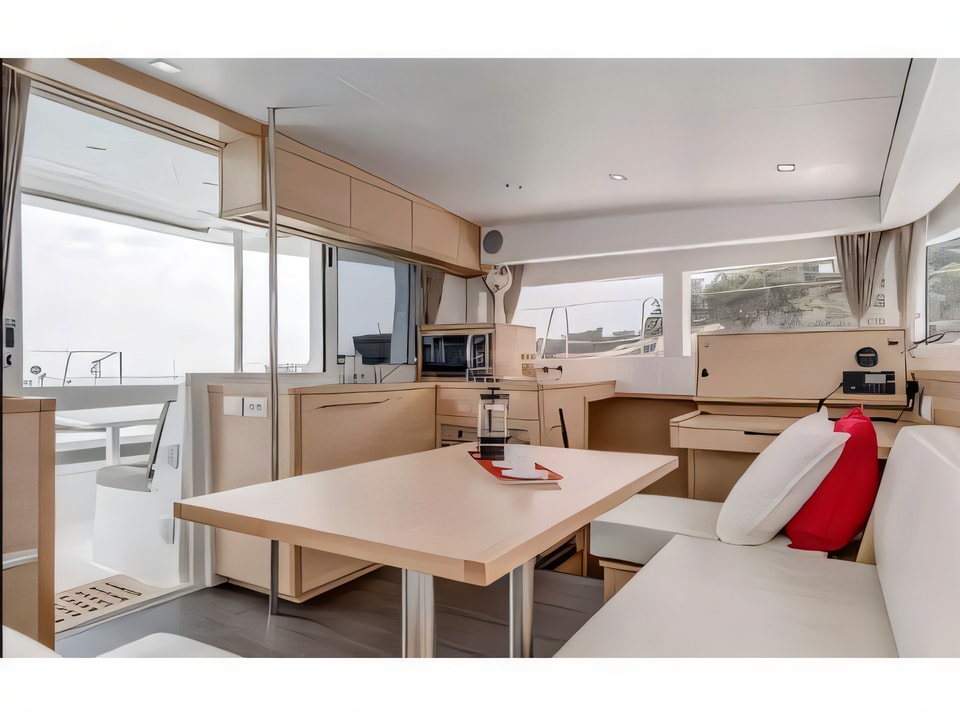 Interior of Lagoon 40 catamaran with 6 cabins Croatia yacht charter