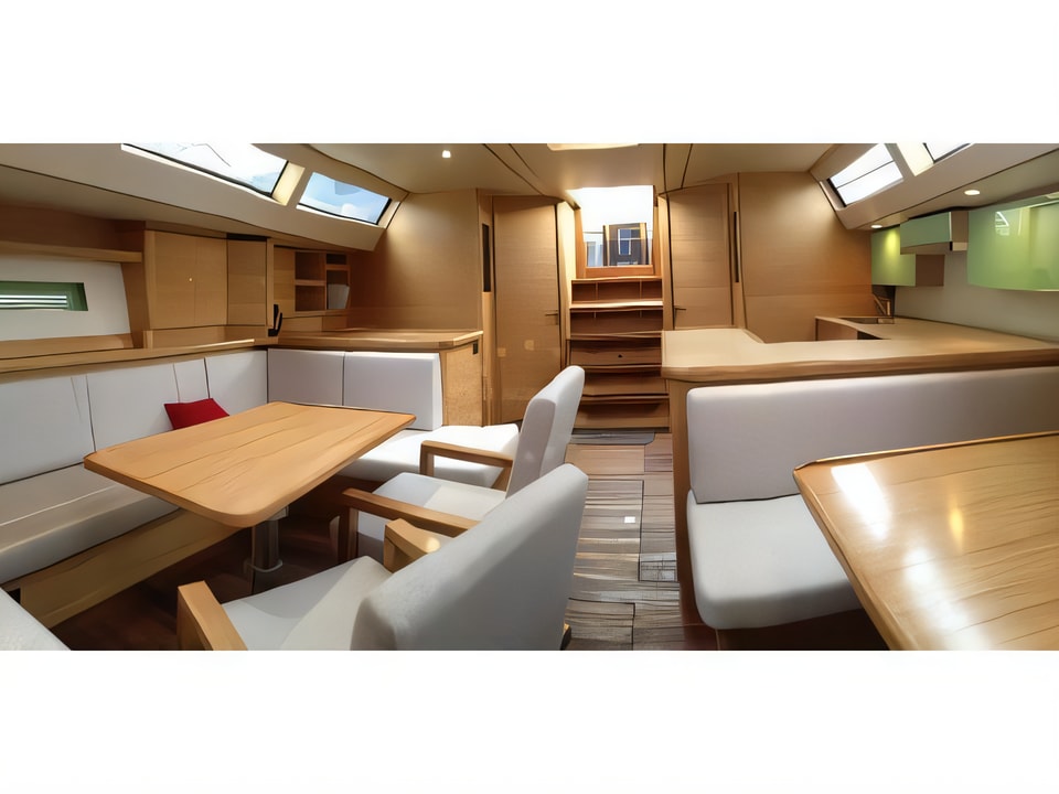 Interior of D&D Kufner 54.1 sail boat with 5 cabins Croatia yacht charter