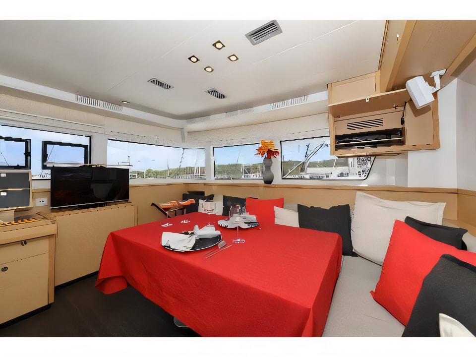 Interior of Lagoon 52 catamaran with 6 cabins Croatia yacht charter