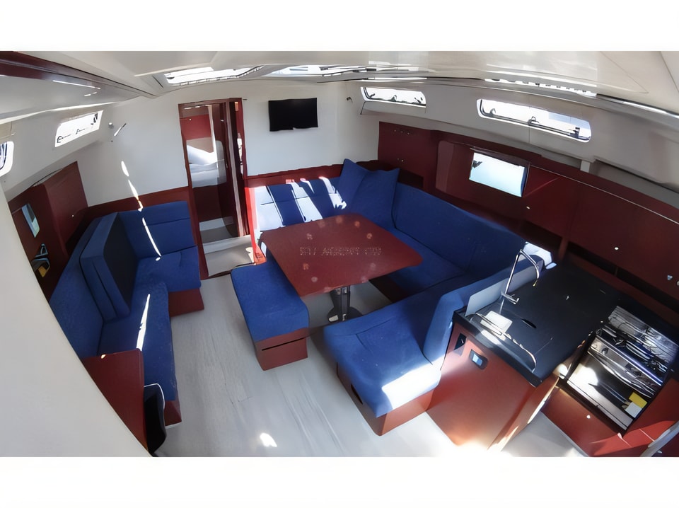 Interior of Hanse 455 sail boat with 4 cabins Croatia yacht charter