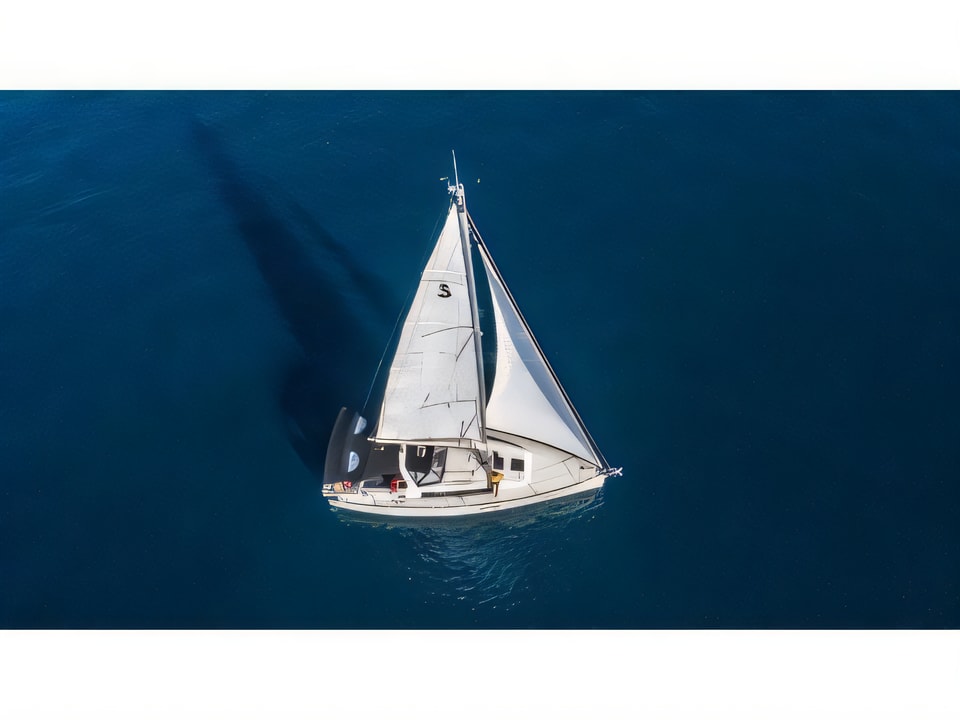 Exterior overview of Oceanis 38.1 sail boat for charter from Split Marina Mornar in the Split sailing area Croatia