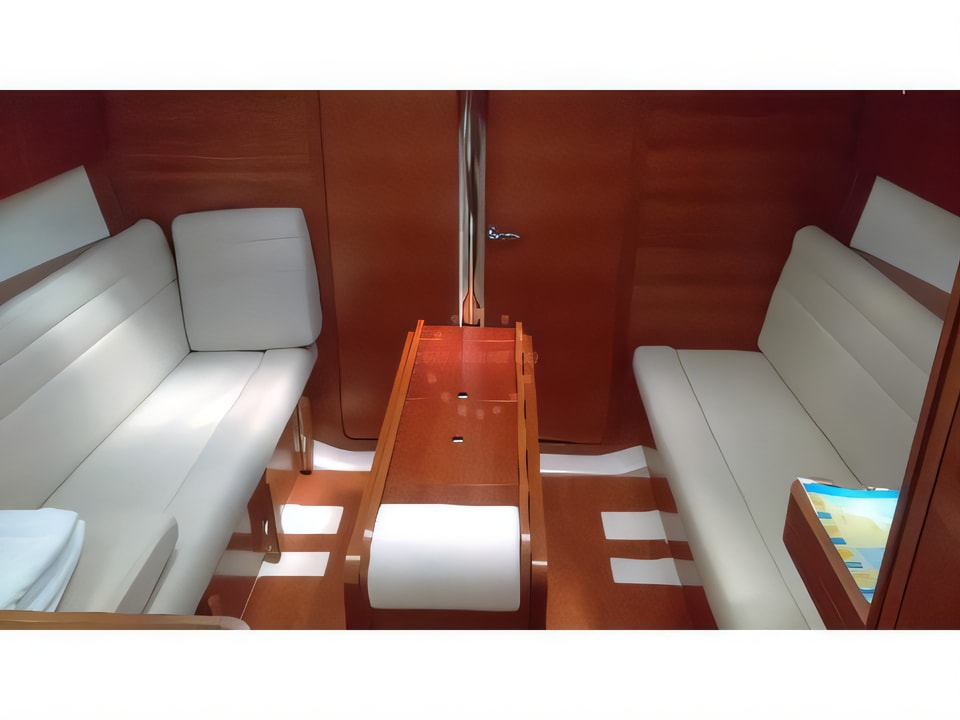 Interior of Dufour 350 Grand Large sail boat with 3 cabins Croatia yacht charter