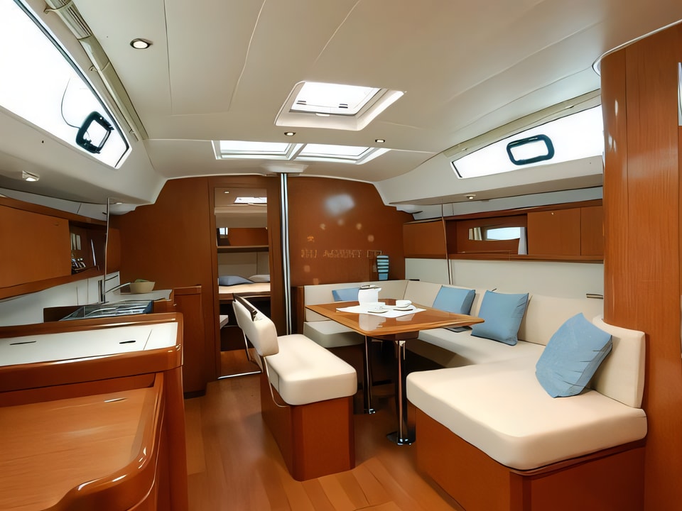 Interior of Beneteau Oceanis 43 sail boat with 4 cabins Croatia yacht charter