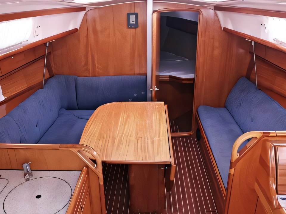 Interior of BAVARIA 33 C sail boat with 2 cabins Croatia yacht charter