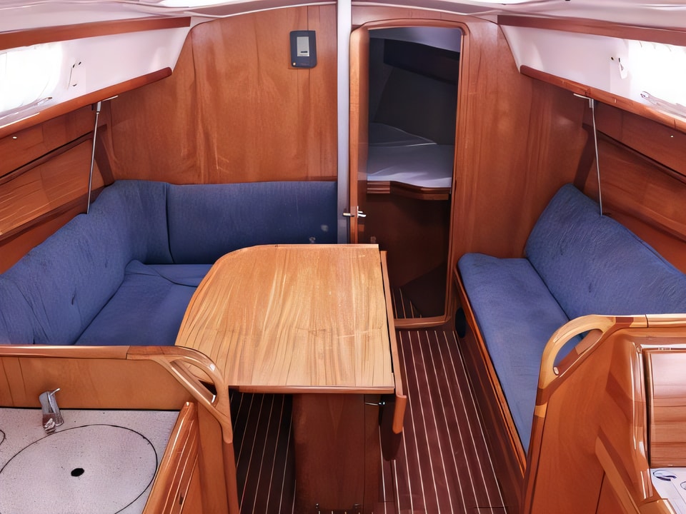 Interior of BAVARIA 33 C sail boat with 2 cabins Croatia yacht charter