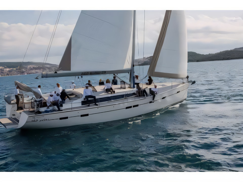 Exterior overview of D&D Kufner 54.1 sail boat for charter from Trogir ACI Marina in the Split sailing area Croatia