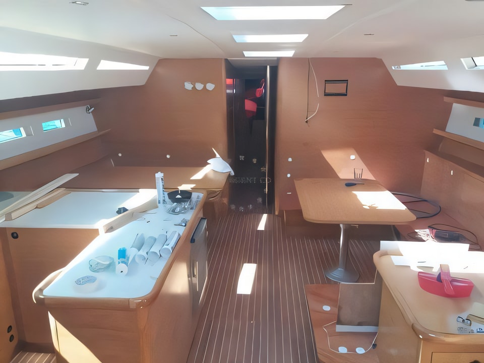 Interior of D&D Kufner 54.1 sail boat with 5 cabins Croatia yacht charter