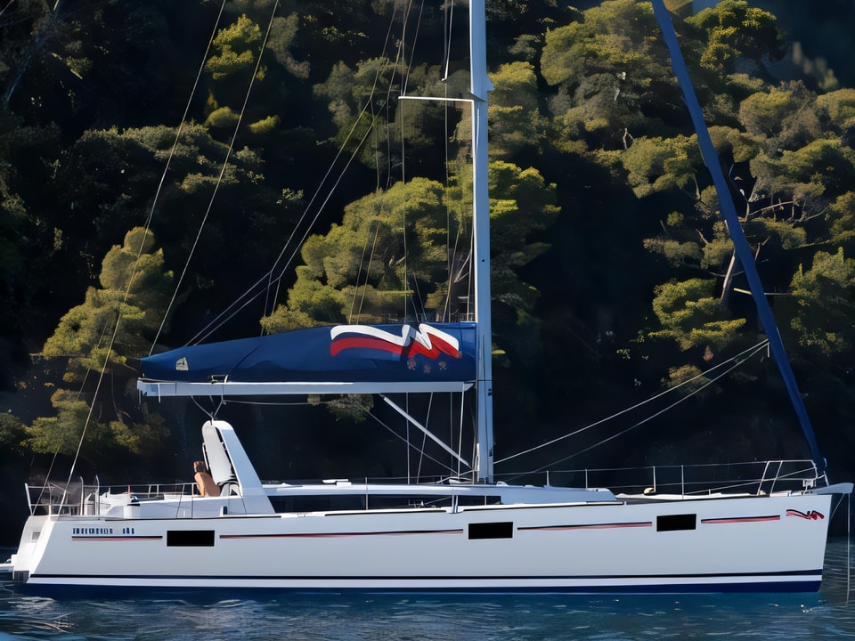 Exterior overview of Moorings 48.4 sail boat for charter from Agana Marina in the Split sailing area Croatia