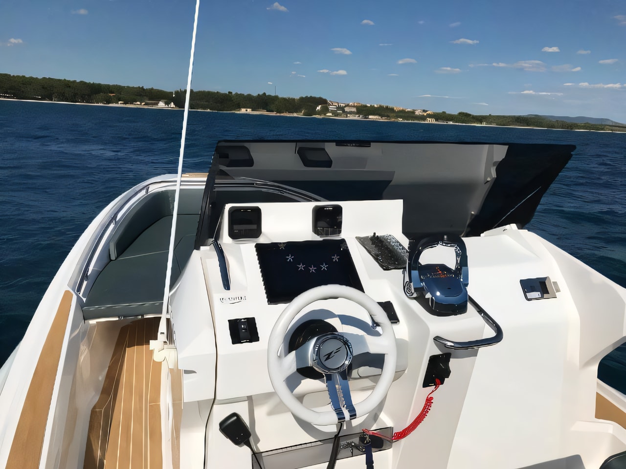 Interior of Zar 85 SL motor boat with 1 cabins Croatia yacht charter