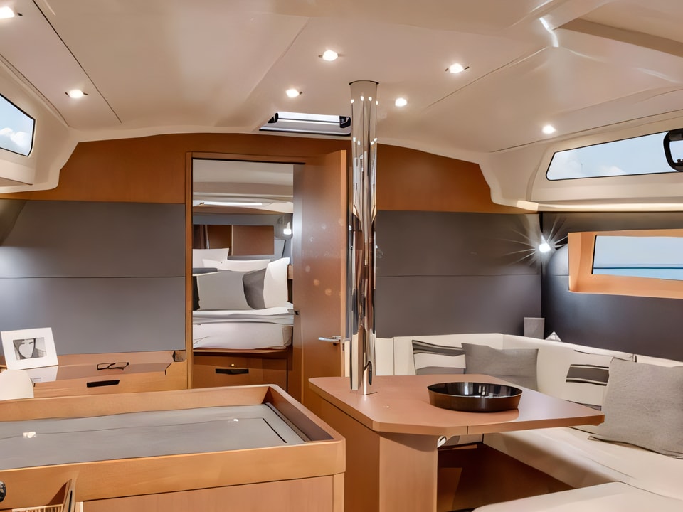 Interior of Moorings 42.3 sail boat with 3 cabins Croatia yacht charter
