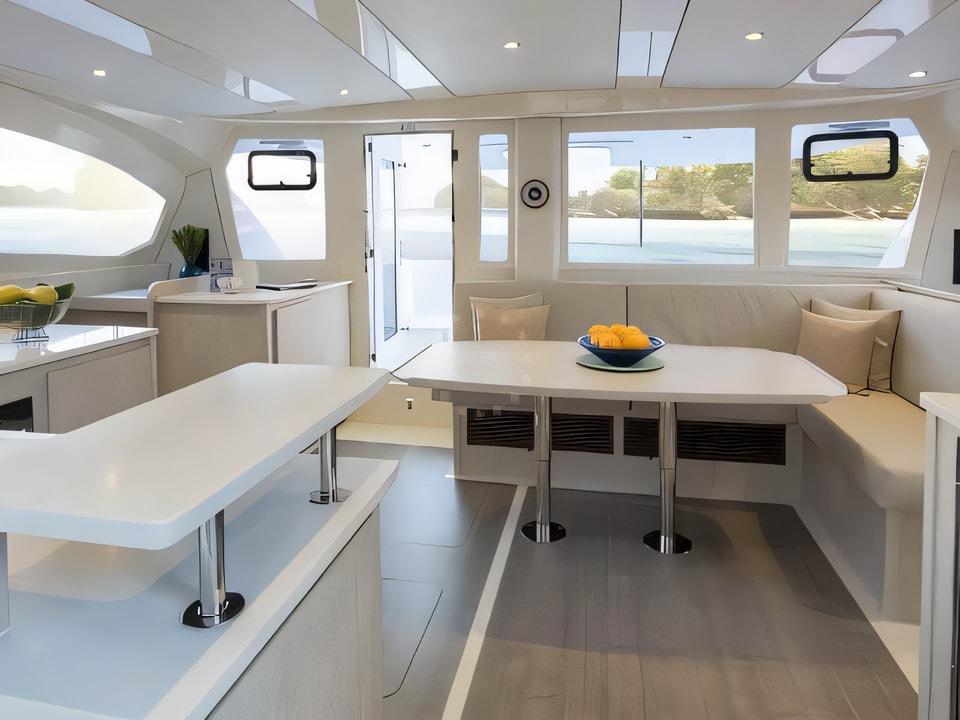 Interior of Moorings 4400 catamaran with 4 cabins Croatia yacht charter