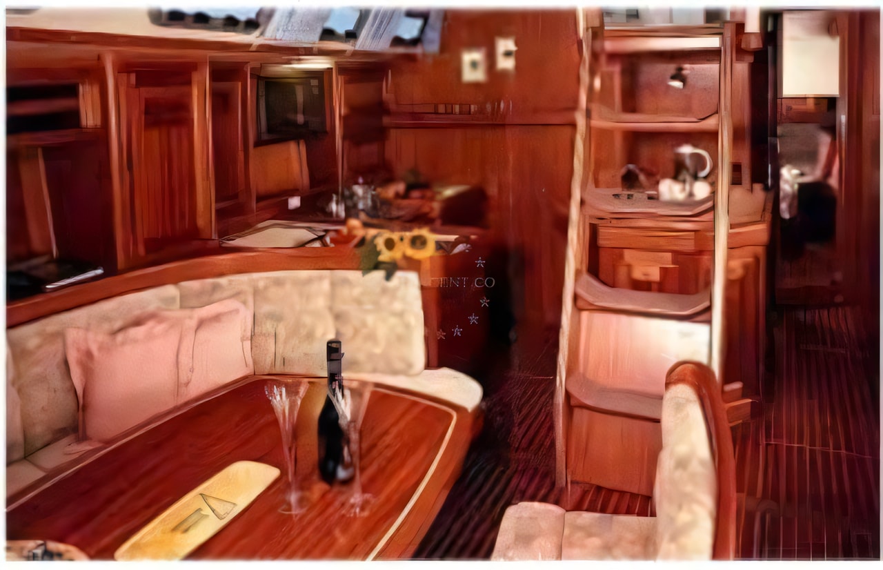 Layout of Bavaria 51 Cruiser sail boat with 5 cabins Croatia yacht charter