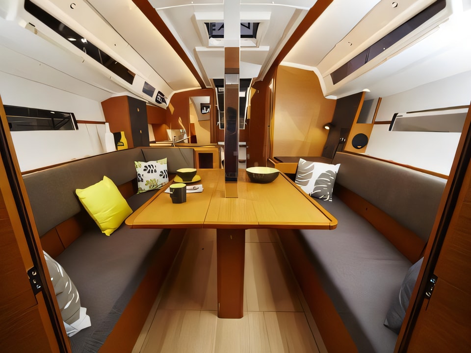 Interior of Sunsail 34- 2 / 1 sail boat with 2 cabins Croatia yacht charter