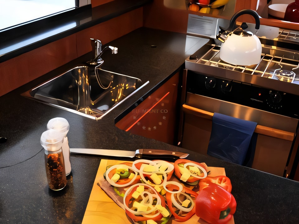 Interior of Moorings 3900 catamaran with 4 cabins Croatia yacht charter
