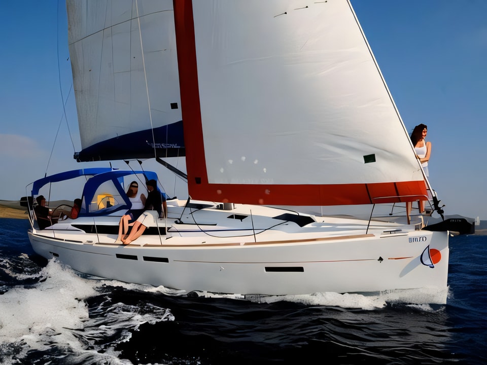 Exterior overview of Sunsail 41 sail boat for charter from Agana Marina in the Split sailing area Croatia