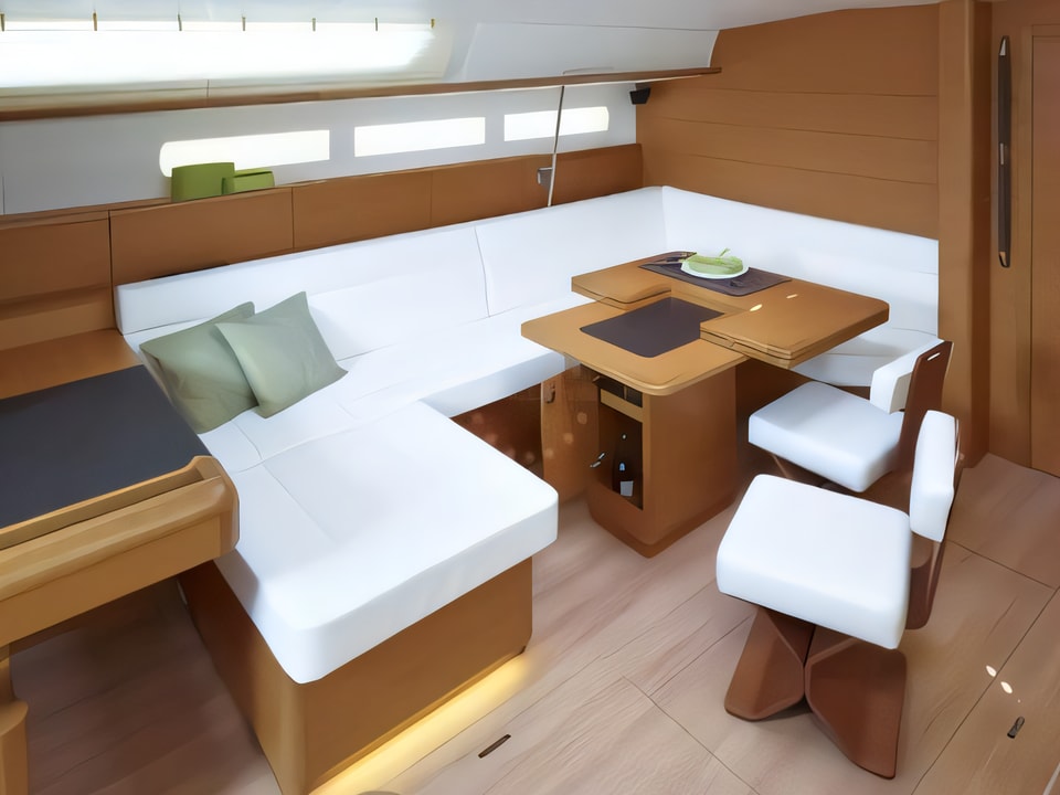 Interior of Sunsail 51 sail boat with 4 cabins Croatia yacht charter