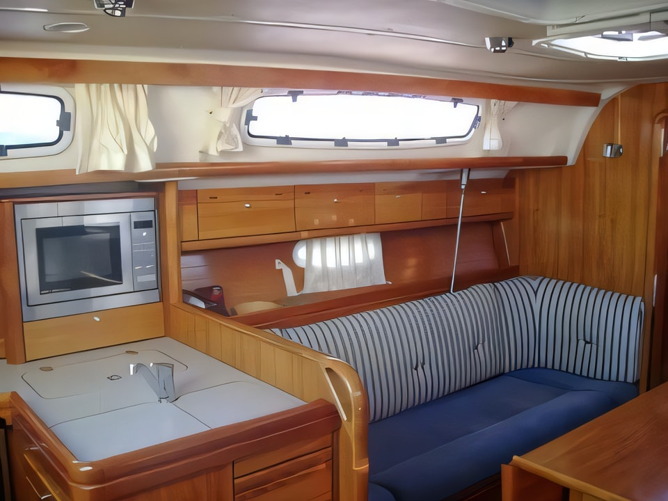 Interior of Bavaria 38 Cruiser sail boat with 3 cabins Croatia yacht charter