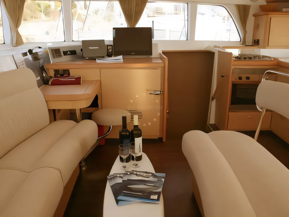 Interior of Lagoon 440 catamaran with 6 cabins Croatia yacht charter